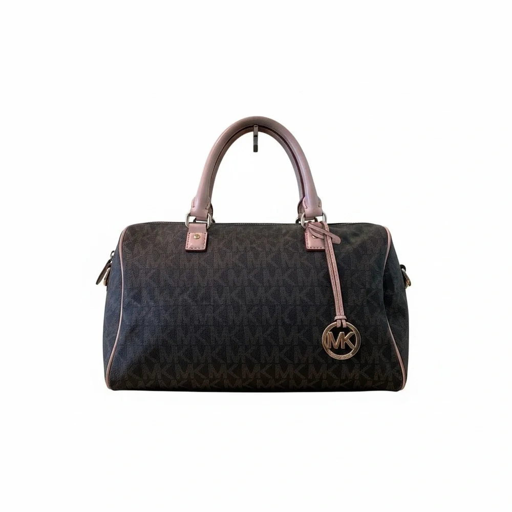 Michael Kors Dark Brown Monogram Satchel
